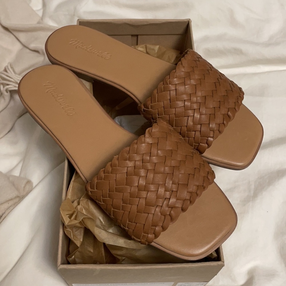 Madewell Woven slide sandals 8.5 NWB